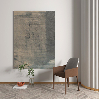 Quiet abstract painting abstract decorative painting 3d model