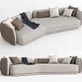 Modern Multiplayer Sofa Character Corner Sofa Seven Character Corner Sofa 3d model
