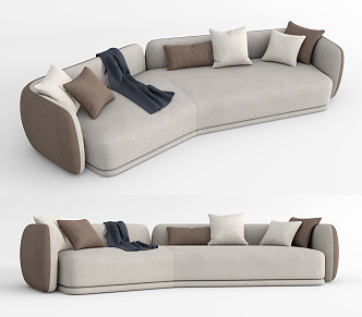 Modern Multiplayer Sofa Character Corner Sofa Seven Character Corner Sofa 3d model