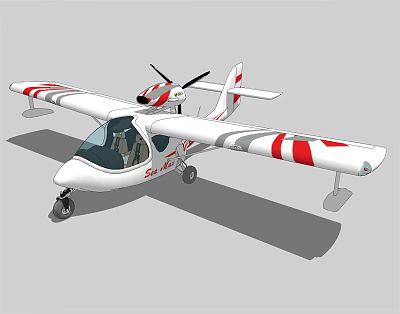 Modern Aircraft Seaplane 3d model