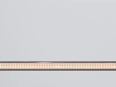 Modern Elegant Linear Chandelier With Brown And White Striped Design For Contemporary Interior Decoration 3d model