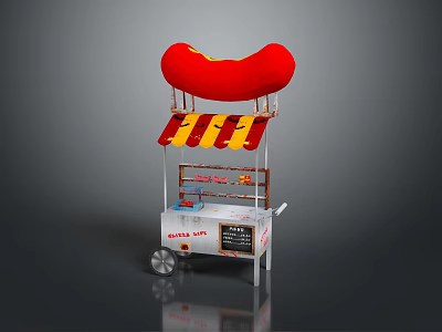 Hot Dog Car Dining Car Food Car Mobile Dining Car Retro Street Food Vehicle Special Vehicle City Car Special Purpose Vehicle 3d model