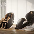 Modern Massage Chairs In Bright Indoor Space With Wood Floor