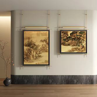 Song-style decorative painting 3d model