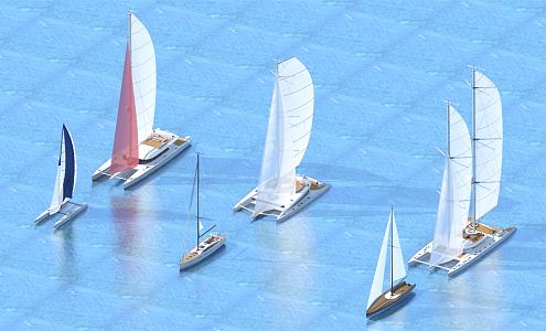 Modern Sailing 3d model