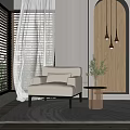 Modern single sofa 3d model