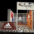 Adidas Store Interior Display With Sports Apparel Shoes And Brand Logo