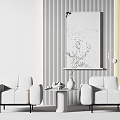 Modern leisure sofa combination single chair side combination 3d model