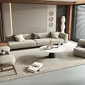 Modern Sofa Coffee Table Combination Sofa Combination 3d model