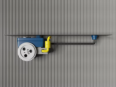 Industrial LOFT Wall Storage Rack Machine Storage Rack 3d model