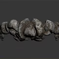3D Stone Golem Character Rock Composed Humanoid Creature Model Design Art 3d model