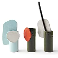 Modern Decorative Ornament Set With Irregular Shaped Pieces And Cylindrical Bases