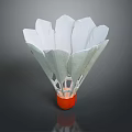 Premium Quality Badminton Shuttlecock With White Feathers And Orange Base Design