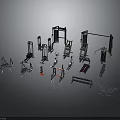 Complete Gym Fitness Equipment With Treadmill Dumbbells Barbells And Weight Bench