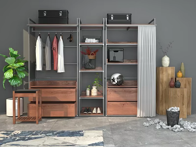 Modern Wardrobe Wardrobe Hanger 3d model