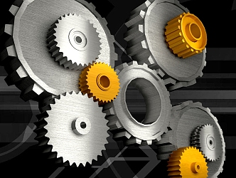 Industrial LOFT gear background 3d model