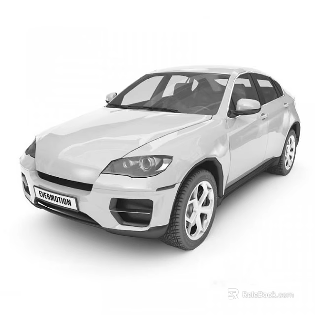 White Modern SUV With Sleek Exterior Design Front Face And Alloy Wheels 3d model 