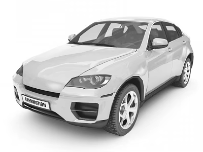 White Modern SUV With Sleek Exterior Design Front Face And Alloy Wheels 3d model