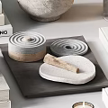 Modern Minimalist Decorative Ornament Set With Ceramic Vase Dried Flowers Books And Candles