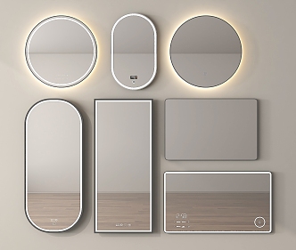 Modern Mirror Bathroom Mirror Cosmetic Mirror Decorative Mirror Full-length Mirror Bathroom Mirror 3d model