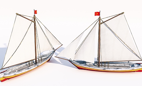 Modern Sailing Boat 3d model