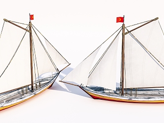 Modern Sailing Boat 3d model