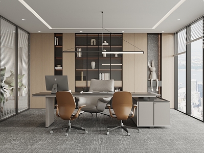 modern general manager office 3d model