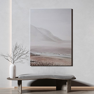 Quiet Landscape Painting Decorative Painting 3d model