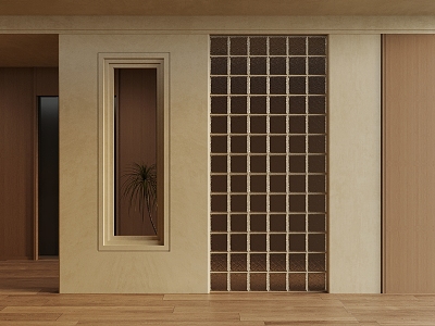 Silent Wind Entrance Partition Wall Glass Brick 3d model