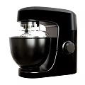 Black Kitchen Stand Mixer With Transparent Lid And Mixing Bowl Design