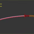 NARUTO Themed Katana Sword With Pink Blue Gradient Blade And Metallic Handle