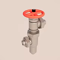 Durable Industrial Valve with Red Handwheel and Silver Body for Pipeline Control Systems