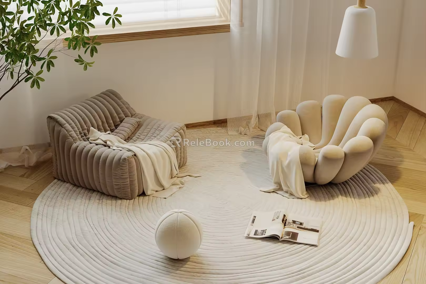 Modern Lazy Sofa 3d model