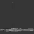 Futuristic Sci Fi Energy Rifle With Metallic Body Long Barrel And Green Accents