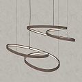 Cattelan modern chandelier metal chandelier ring chandelier 3d model