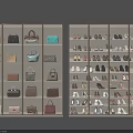 Modern Shoe Cabinet With Shelves For Organizing Shoes And Designer Bags