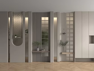 Modern porch entrance porch decoration porch ornaments 3d model