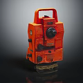 Orange Surveying Instrument with Handle Lens Control Panel and Sturdy Build