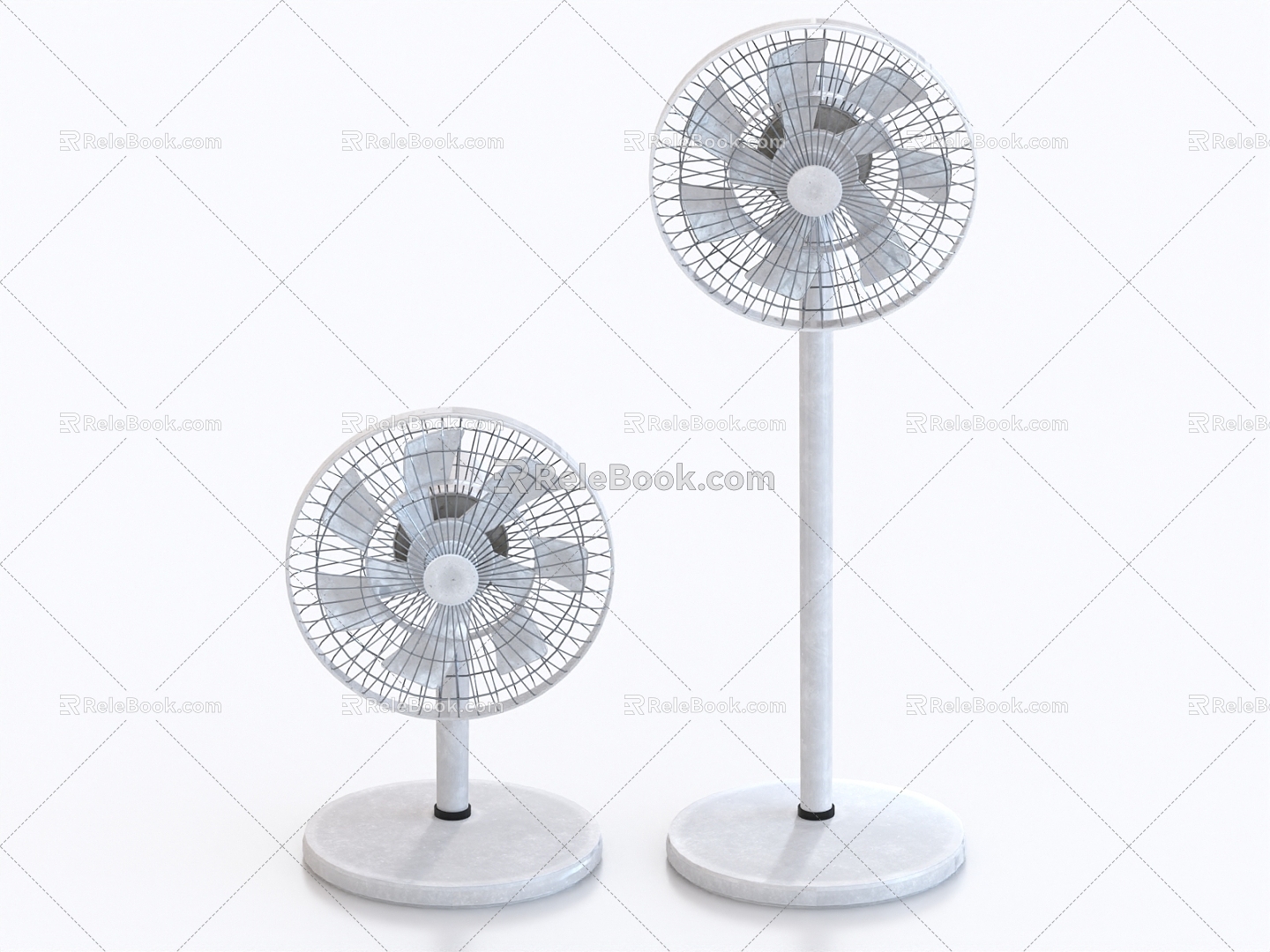 millet fan floor fan 3d model