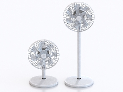 millet fan floor fan 3d model