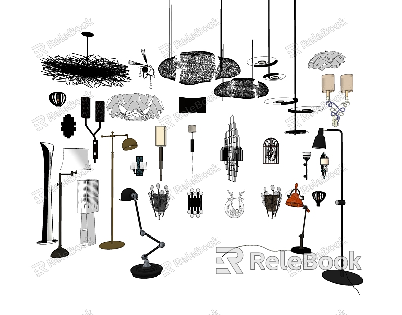 Modern lighting combination various chandelier wall lamp floor lamp model