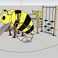 Small Bee Climbing Frame Bees Insect Theme Children's Play Area Unpowered Amusement Facilities 3d model