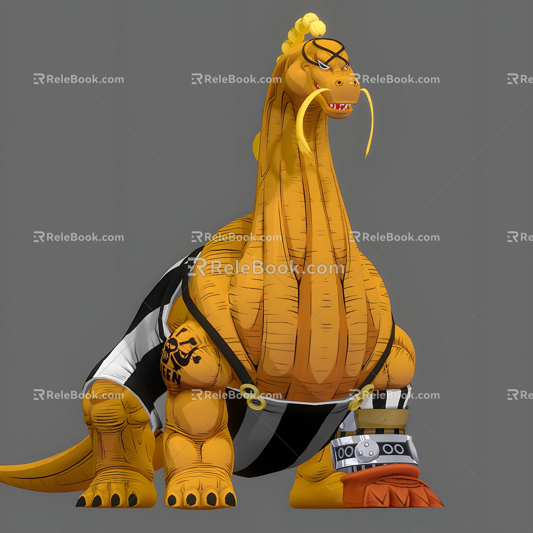 One Piece Brachiosaurus Quinn One Piece Three Disasters Quinn Animal Brachiosaurus Animation Movie Game Can Do Action 3d model