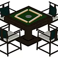 New Chinese Chess and Card Room Table Mahjong Table Automatic Mahjong Table 3d model