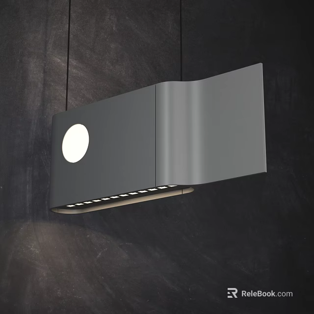 Modern Gray Metal Downlights and Spotlights with Round Light Source Design 3d model