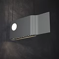 Modern Gray Metal Downlights and Spotlights with Round Light Source Design 3d model