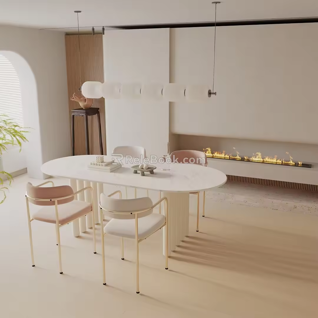 Modern table combination 3d model