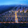 Aerial View Planning of Residential Area With High and Low Rise Buildings Roads and Greenery