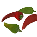 Fresh Red And Green Bell Peppers As Healthy Vegetables On White Background