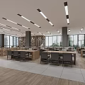 modern library 3d model